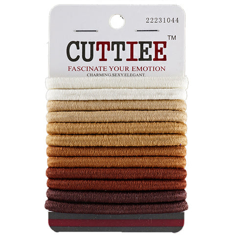 Cuttiee #1044 6mm Elastic Band Brown 12pcs