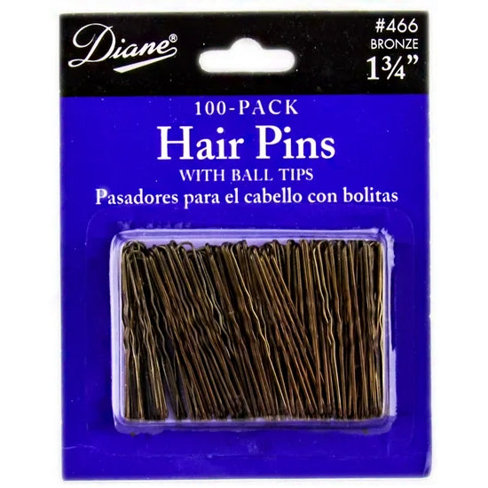 Diane D466 100-Pack Hair Pins with Ball Tips - Blonze 1-3\/4\"