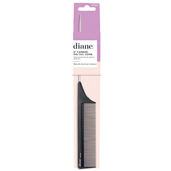 Diane #DBC009 Carbon 9\" Pin Tail Comb