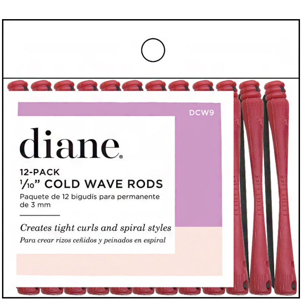 Diane #DCW9 Cold Wave Rods 1\/10\" Red 12PK