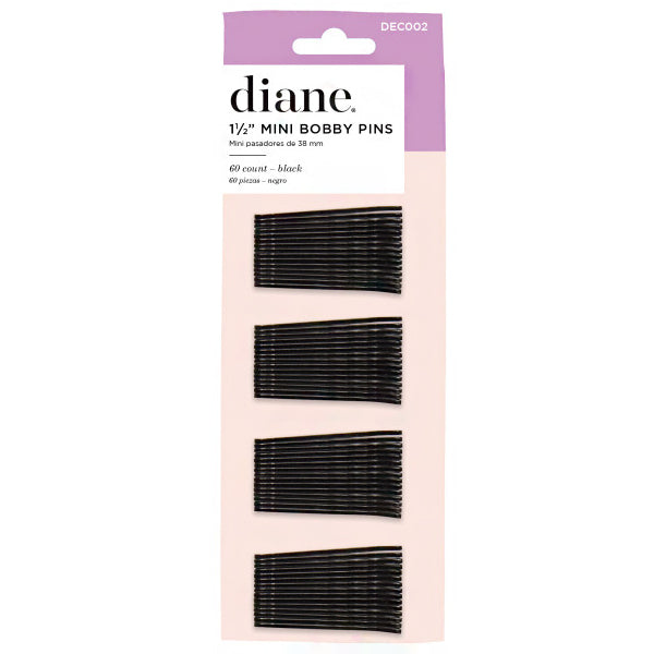 Diane #DEC002 Mini Bobby Pins 1-1\/2\" Black