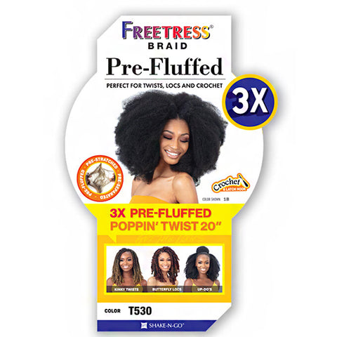 Freetress Synthetic Braid - 3X PRE FLUFFED POPPIN TWIST 20