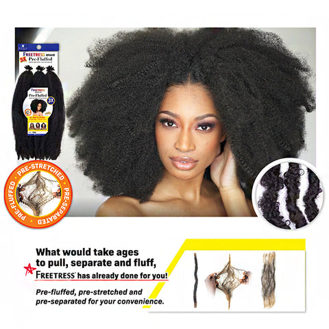 Freetress Synthetic Braid - 3X PRE FLUFFED POPPIN TWIST 20