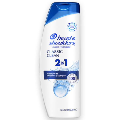 Head & Shoulders 2 In 1 Dandruff Shampoo + Conditioner- Classic Clean 12.5oz