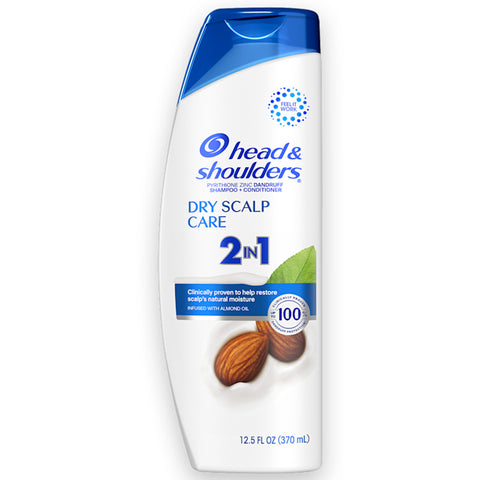 Head & Shoulders 2 In 1 Dandruff Shampoo + Conditioner- Dry Scalp Care 12.5oz