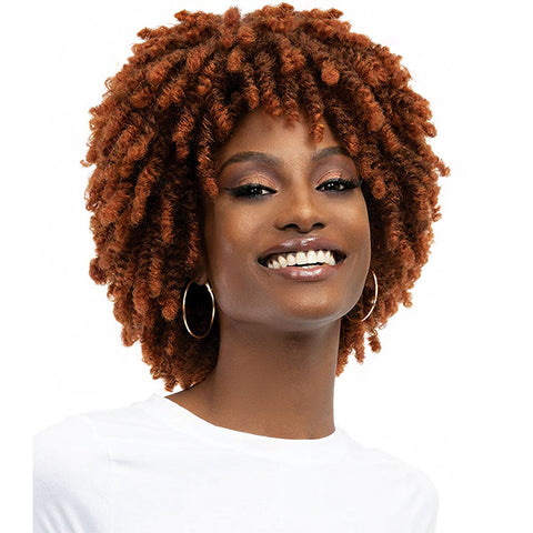 Janet Collection Natural Curly Synthetic Hair Wig - NATURAL AFRO KANE