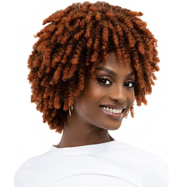 Janet Collection Natural Curly Synthetic Hair Wig - NATURAL AFRO KANE