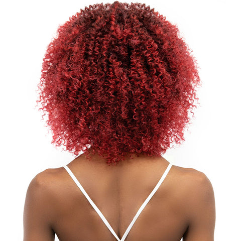 Janet Collection Natural Curly Synthetic Hair Wig - NATURAL AFRO LEON