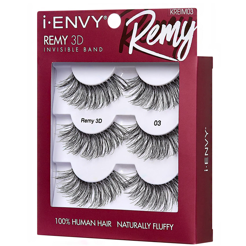 Kiss I-Envy KREIMXX Remy 3D Invisible Band 100% Human Hair Lashes