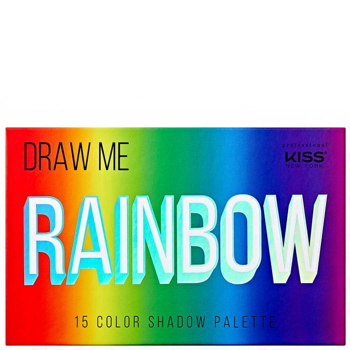 Kiss New York KMSP04 15 Color Shadow Palette - Draw Me Rainbow