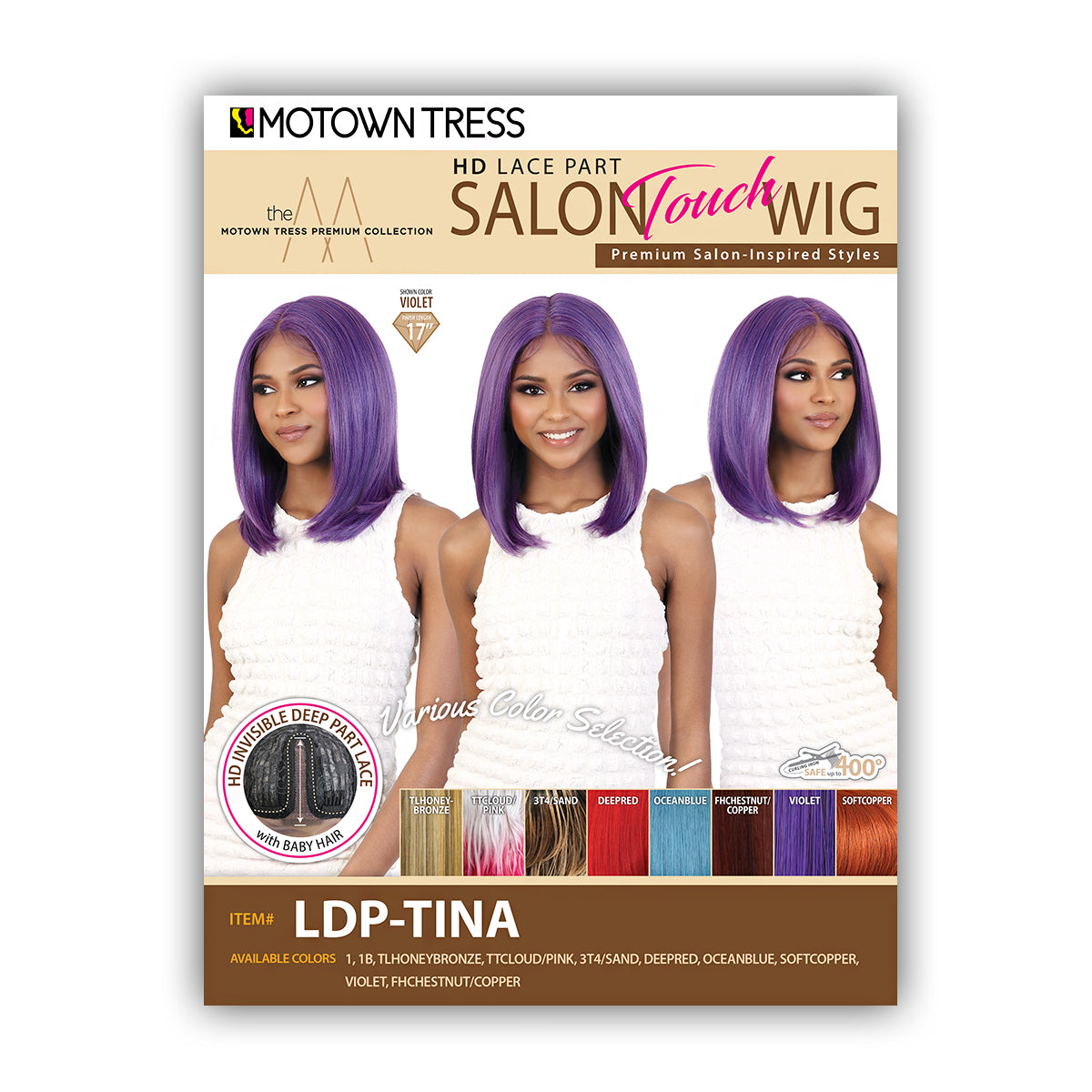 Motown Tress Salon Touch Synthetic Hair HD Lace Wig - LDP TINA