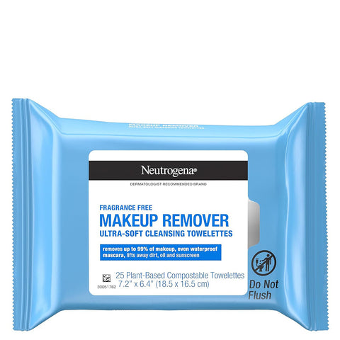 Neutrogena Fragrance-Free Makeup Remover Cleansing Towelettes 25 Wipes