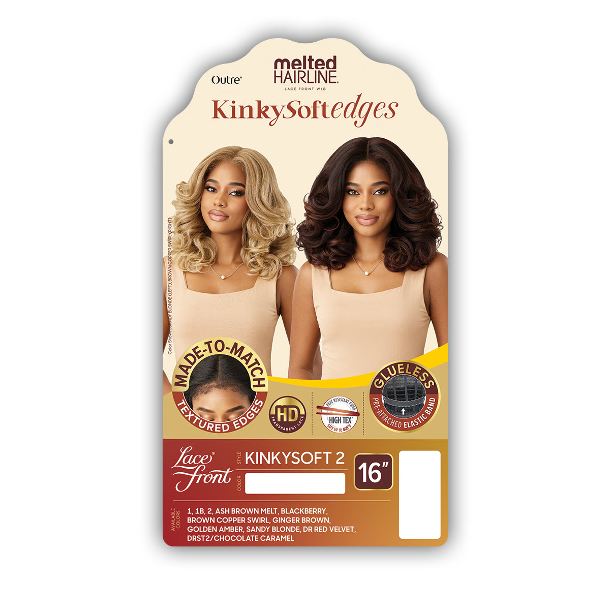 Outre Melted Hairline Kinky Soft Edges Synthetic Glueless HD Lace Front Wig - KINKYSOFT 2