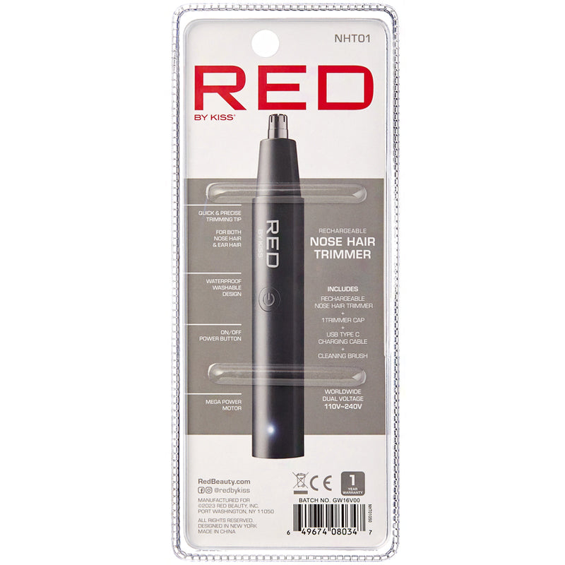 Red By Kiss NHT01 Cordless Nose Hair Trimmer