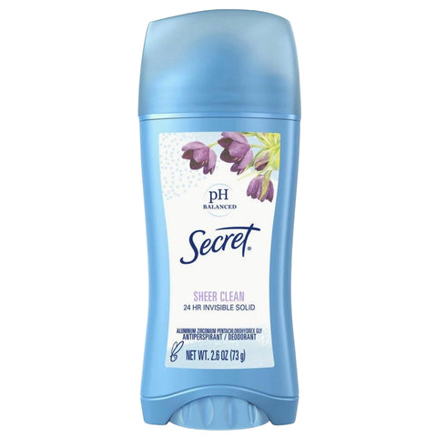 Secret Invisible Solid Antiperspirant Deodorant - Sheer Clean 2.6oz