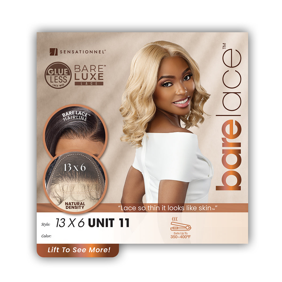 Sensationnel Barelace Synthetic Hair Glueless BARELUXE Lace Wig - 13X6 UNIT 11