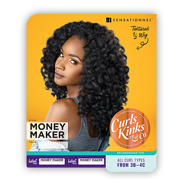 Sensationnel Curls Kinks & Co Half Wig Instant Weave - MONEY MAKER