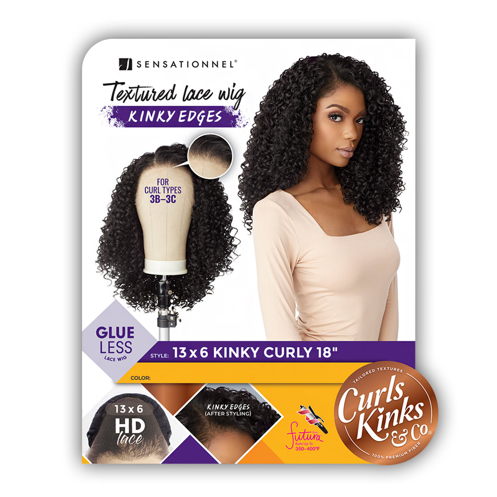 Sensationnel Curls Kinks & Co Synthetic Hair 13x6 Glueless HD Lace Wig - KINKY CURLY 18