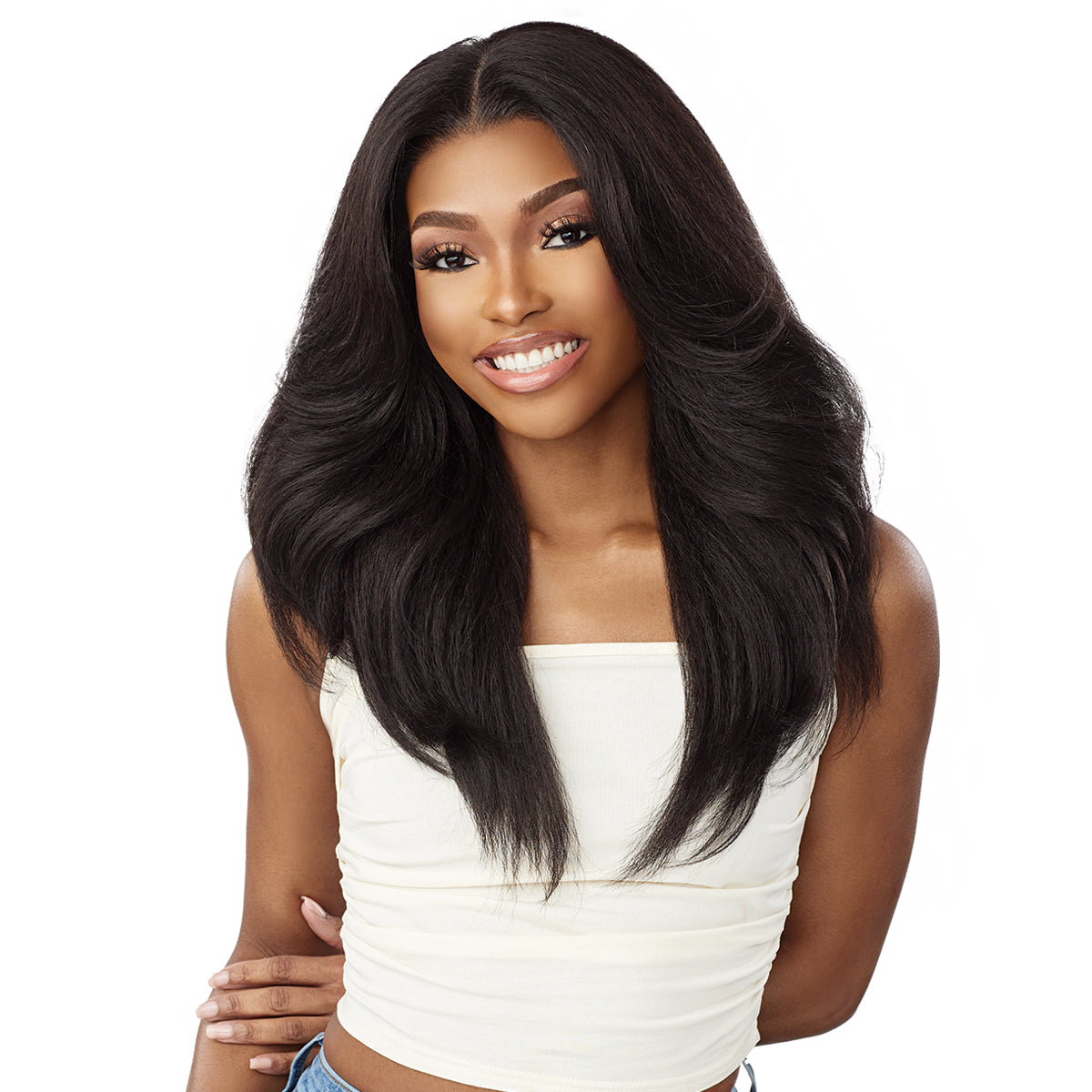 Sensationnel Curls Kinks & Co Synthetic Hair 13x6 Glueless HD Lace Wig - KINKY LAYERED BLOW OUT 22