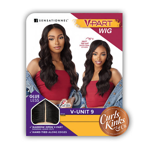 Sensationnel Curls Kinks & Co Synthetic Hair Glueless V Part Wig - V UNIT 9