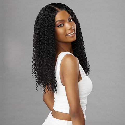 Sensationnel Human Hair Blend Butta Glueless HD Lace Front Wig - KINKY WATER WAVE 18