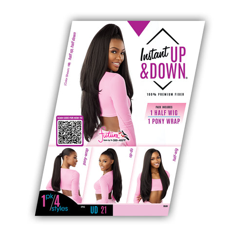 Sensationnel Synthetic Hair Half Wig Instant Up & Down - UD 21