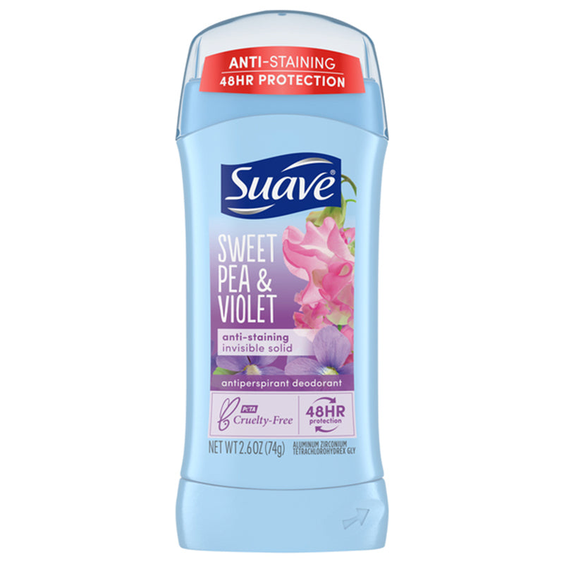 Suave Invisible Solid Antiperspirant Deodorant - Sweet Pea & Violet 2.6oz