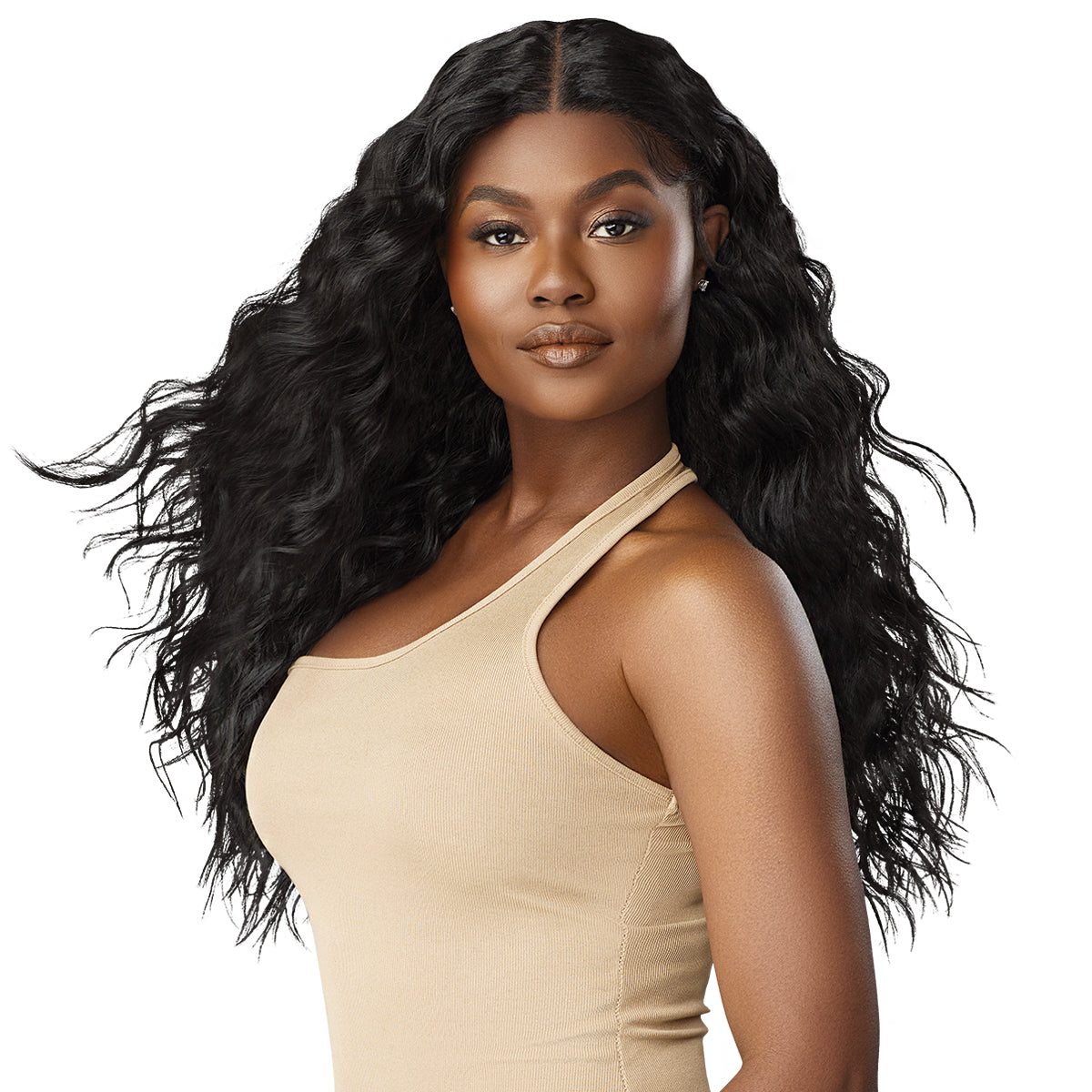 Outre Synthetic Melted Hairline HD Lace Front Wig - Joss - 1 - Black