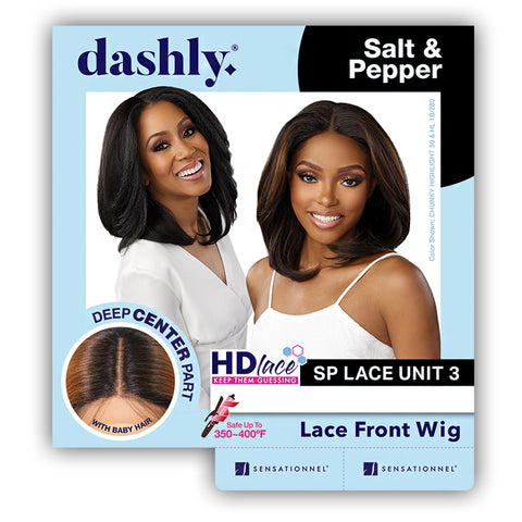 Sensationnel Synthetic Hair Dashly Salt N Pepper HD Lace Front Wig - SP LACE UNIT 3